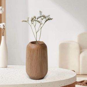 Décoration de vase en bois Natural Table Home Stand Vase Vase White Oak Vase Decor pour les dîners vacances à la maison et planification de mariage