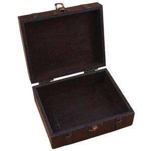 Coffre au trésor en bois avec serrure Vintage, boîte de rangement de bijoux, étui organisateur de bagues, cadeau 3012
