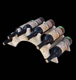 Rack à vin en bois DIY Assemblez porte-vin étagère en bois Forme adaptée à El Cellar Bar Club Home6858697