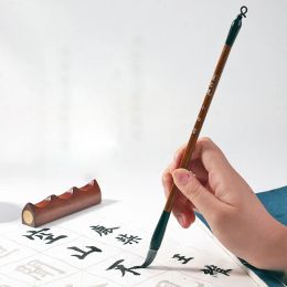 Brussages d'écriture en bois Coiffes de moutons à l'encre traditionnelle chinoise ensemble ensemble pour peindre des couplets de festival de dessin