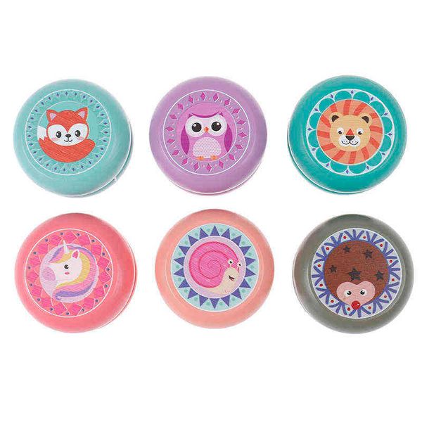 Jouets Yoyo en bois avec imprimés d'animaux, boule YoYo pour enfants, jouets Yoyo pour enfants G1125