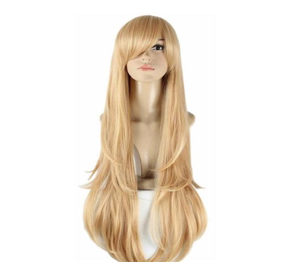 Woodfestival 100 cm de long Wig Anime pour femmes Sword Art en ligne Cosplay Wigs Straitement Hoile résistant aux cheveux Asuna Yuuki Brai3562693