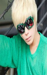 WoodFestival Mannen Blonde Pruik Korte Knappe Rechte Party Synthetisch Haar Volledige Pruiken Platinum4703251