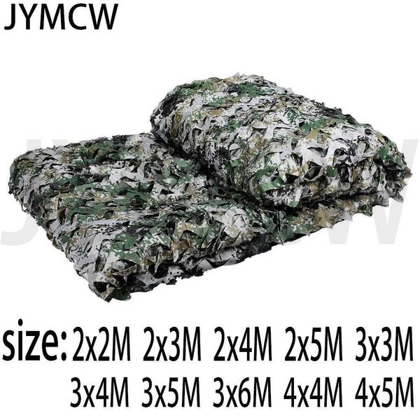 Filet de camouflage Woodland Chasse Filet de camouflage militaire Woodland Army Training Camouflage Net Couverture de voiture Tente Shade Camping Auvent Y0706