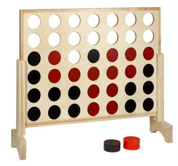 Woodnb Wooden Brain Game Connect Giant 4 A a Row Game Fun Game Boards For Children224D3868685