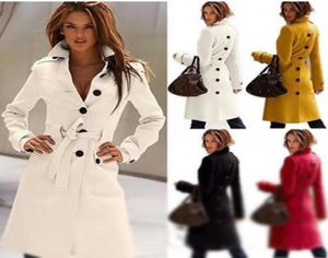 Laine Coat Cashmere Middlelength Women039 Sorwear CoatSslim Sexy Trench CoatsLarge Taille Lames039 Tissu O8885889