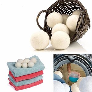 Bolas de secadora de lana Productos de lavandería Suavizante de telas naturales reutilizable premium 2.75 pulgadas Estático Reduce Ayuda a secar la ropa en lavanderías más rápido