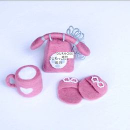 Muñeca de fieltro de lana, accesorios de pografía hechos a mano, Kit de fieltro DIY, accesorios para bebé Poshoot 240115