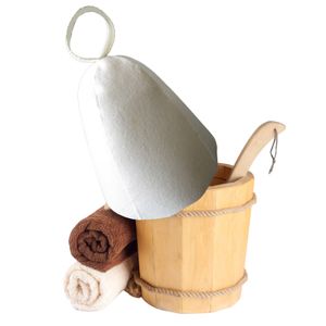 Wol vilt sauna hoed Russische banya cap geborduurd voor douche sauna hoed voor sauna badkamervoorziening