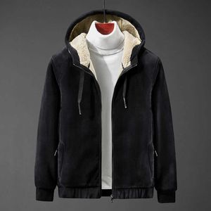 Wol Hoodie Heren Lam Wol Hooded Hoody Cashmere Sweatshirts Plus Fluwelen Verdikking Oudere Grote Maat Winterkleding L-8XL Y0804