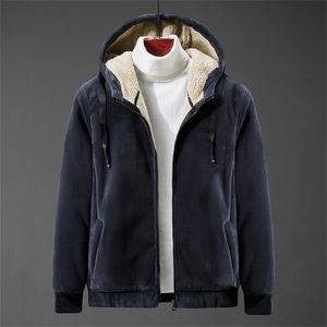 Sweat à capuche en laine d'agneau pour hommes, sweat à capuche en cachemire, plus velours épaississant, vêtements d'hiver de grande taille pour personnes âgées L-8XL 210924