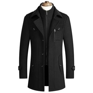 Laine pour hommes mélanges hommes vestes d'hiver en cachemire trépoints trench codes de haute qualité entreprise masculine occasionnelle 231017