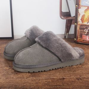 Wollen slippers designer indoor sneakers bewaren warme mannen dames solide kleur zwarte pailletten kaki wijn rood roze graffiti vrije tijd UBG Trainers maat 35-45 luie schoenen verblijf