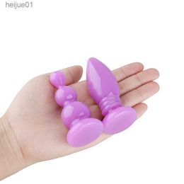 Fil de laine Masseur de prostate masculin Gode anal Butt Plug Gelée Perles anales Masturbateur de pénis masculin Unisexe Sex Stopper Produits de sexe fo L230518