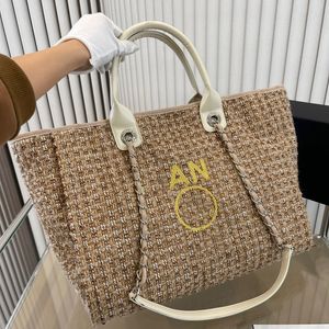 Wollen strandtassen Handtas voor dames Designer Tote Shopper Schoudertassen Emmertas Ontwerpers Handtassen voor dames Luxe Totes Portemonnees Jacquard C