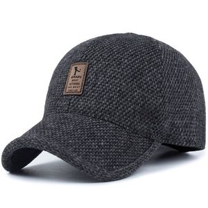 Casquette de baseball en laine tricotée pour hommes et femmes, design chaud et décontracté, pour cyclisme en plein air, ski, avec oreillettes, 287n