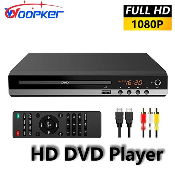 Lecteur DVD Woopker HD B29 - 1080p lecteur VCD CD EVD High-définition avec Microphone AV et Sortie 240415