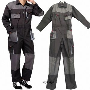 Vêtements de travail Hommes Combinaison Réparateurs Sangle Combinaison Travailleur Pantalon Cargo Durable Uniforme Barboteuse Ropa De Trabajo Hombre Bib Globalement W3jF #