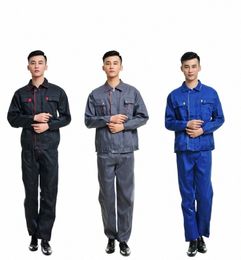 Conjunto de ropa de trabajo para hombres, mujeres, overoles de taller mecánico, uniformes de trabajo, ropa de trabajador, traje de soldadura reparador, duradero 4XL N4G1 #