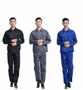 Ensemble de vêtements de travail pour hommes femmes combinaisons d'atelier mécanique uniformes de travail vêtements de travail réparateur combinaison de soudage durable 4XL N4G1 #