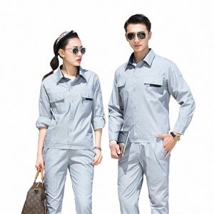 Vêtements de travail Costume Hommes Femmes Uniformes de soudage Veste Auto Atelier de réparation de voiture Bandes réfléchissantes de sécurité Mécanicien Travail Combinaison r9yJ #