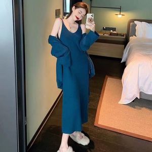 Work Dresses 2021 Spring Autumn 2 Piece Suit Sleeveless Vintage Women Dress Female Girls Sundress Suits Robe Femme Vestido Consolidated Sale