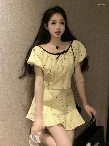 Robes de travail 2024 Summer Korean Sweet Fashion Jupe Set pour la chemise de chemise pour femmes Mini Mini Two Piece Sets Lady Elegant Conjuntos Cortos