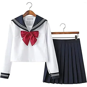 Robes de travail de marque japonaise, uniforme de marin orthodoxe de base, costume de Style collège JK pour fille