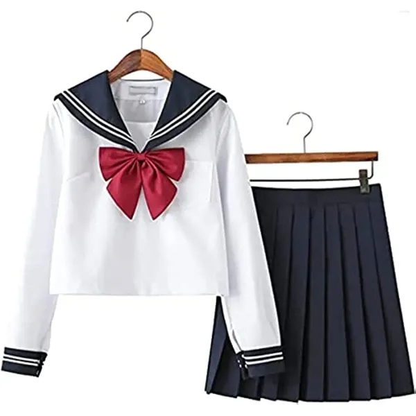 Vestidos de trabajo Marca Japonés Básico Ortodoxo Marinero Uniforme Chica Dulce JK Traje de estilo universitario