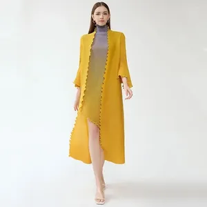 Robes de travail robe costume vêtements pour femmes 2024 printemps col roulé dégradé irrégulier réservoir Orange Cardigan manteau deux pièces ensemble