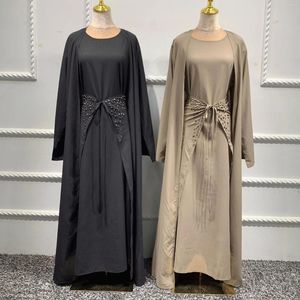 Robes de travail Fashion Muslim Kimono Abaya Cardigan Ramadan Robe Dubaï Turquie Eid Islamic Loose Femmes confortables