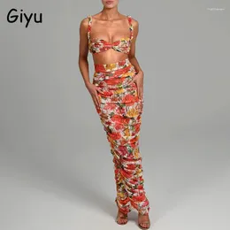 Robes de travail giyu sexy en deux pièces sets de femmes tenue 2024 en dentelle d'été
