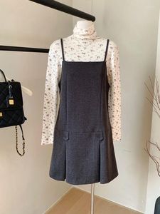 Werk jurken hoogwaardige modemouten 2-delige rok set gyaru zoete print t-shirts coltrui spaghetti rieme jurk formele gelegenheid
