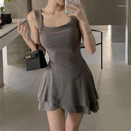 Vestidos de trabajo HSA Mini Mini Faldas de dos piezas Camisetas para tanques High Summer Women Sexy Curp Vest Vestido a rayas elegante Luxury