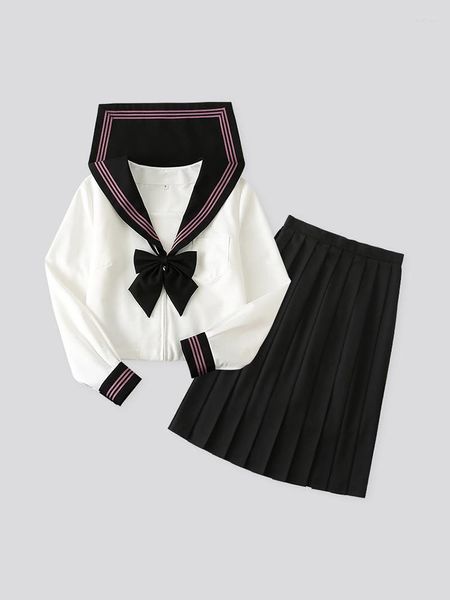 Vestidos de trabajo Jk Traje de uniforme original 2023SS Conjunto completo de marinero de clase de estudiante femenina Conjuntos de estilo universitario japonés