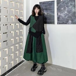 Werkjurken Losse vetervesten Damesset V-hals trui en hoge taille Casual rok 2ps Koreaanse bijpassende elegante dameskleding voor 2024