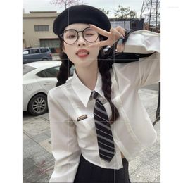 Vestidos de trabajo Syeazeam mujeres JK conjunto de faldas cortas 2023 coreano lindo dulce temperamento Casual camisa versátil moda reducción de edad plisada