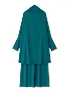 Robes de travail femmes prière musulmane Eid Abaya vêtements à manches longues Robe à capuche élastique pansement jupe caftan islamique