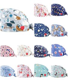 cappelli da lavoro Cappello Scrub Cappello Fiore del fumetto Accessori per la stampa Interi cappelli unisex per animali domestici Cappelli Cappello Clinica dentistica Cap6197952