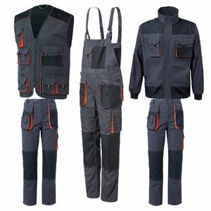 Werkjas Mannen Elektricien Cargo Broek Multi Zakken Werkvest voor Gereedschap Overalls Mannen Werkkleding Uniform voor Lassen 108z #