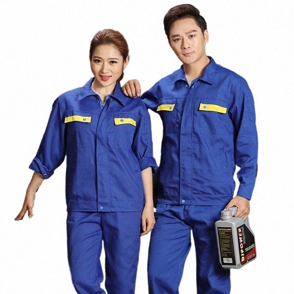 Chaqueta de trabajo Pantalón Hombres Mujeres Ropa de trabajo Traje de soldadura Seguridad Auto Taller de reparación de automóviles Uniforme de trabajo Ingeniero mecánico Mono U12Z #