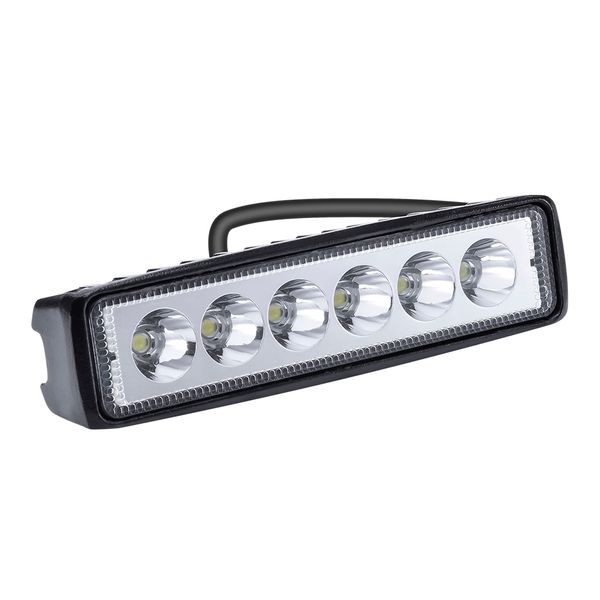 Bombillas LED Luces de trabajo 18W Palabra de 6 cuentas con luz reflectora Para Trunks Car