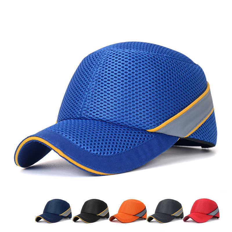 Arbetssäkerhetsbump CAP Baseballhatt Style Netduk Hi-Viz Anti-Collision Hard Hjälm Huvudskydd Reparation