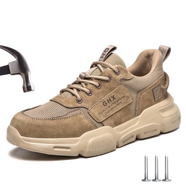 Chaussures de sécurité de travail hommes bout en acier Anti-perforation Indestructible léger respirant bottes semelle intérieure baskets 220813 GAI GAI GAI
