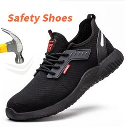 Baskets de travail Chaussures d'orteil en acier Men de sécurité Bottes à perforation