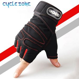 Guantes de entrenamiento para hombres Mujeres Medio guante de dedo con muñeca Sport Sport Wise Lifting Training Bicycle Motorcyclist Gym 240423