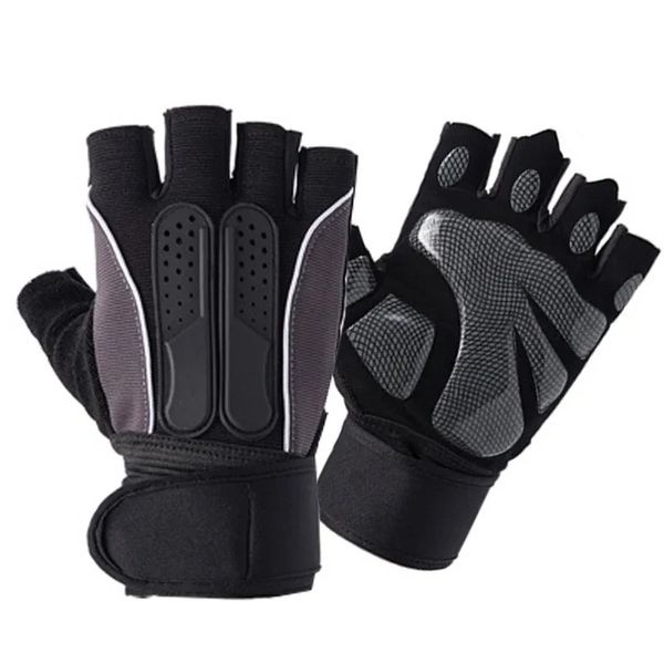 Gants de gymnase d'entraînement gants sans doigts pour hommes hommes couvertures de poignet de protection contre les palmiers rembourrés pour femmes