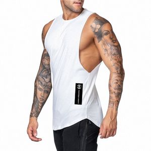 Workout Gym Heren Tank Top Vest Spier Sleevel Sportkleding Shirt Stringer Fi Kleding Bodybuilding Cott Fitn Singlets g3mt #