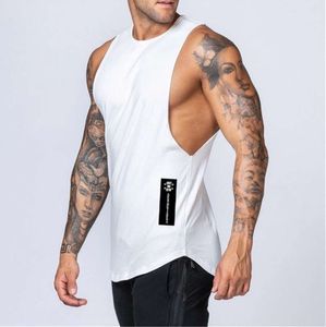 Entraînement Gym Hommes Débardeur Gilet Muscle Sans Manches Sportswear Chemise Stringer Mode Vêtements Bodybuilding Coton Fitness Singlets marée