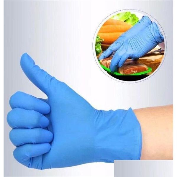 Fourniture de sécurité au travail en gros 50 paires jetables noir blanc clair gants en latex de nitrile PVC gant en poudre pour examen mécanicien beauté Otr7G